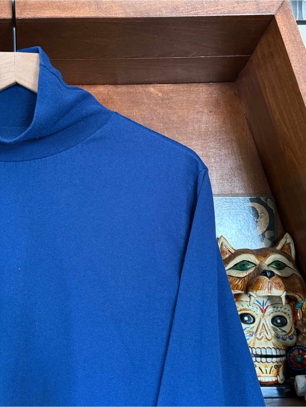 Vintage 70’s Fruit of the Loom - Royal Blue Turtleneck - Women's Large